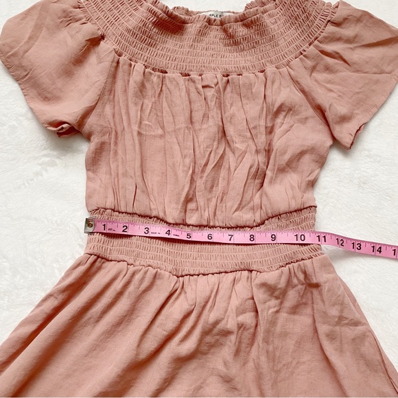 Off Shoulder Dark Blush Sundress - Picture 3 of 9